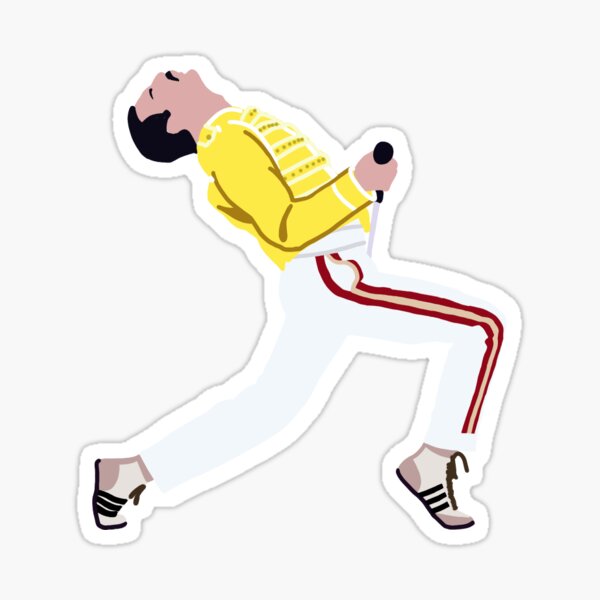 Item preview, Freddie Mercury Sticker designed and sold by Dino's Designs.