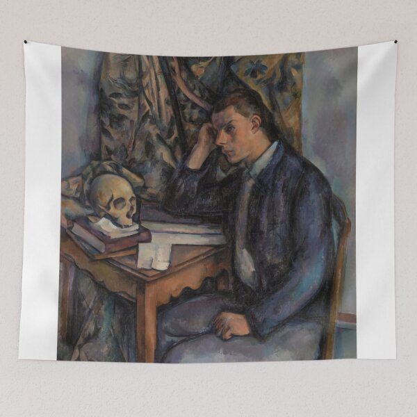 Item preview, Young Man and Skull by Paul Cézanne designed and sold by IndieArtDream.