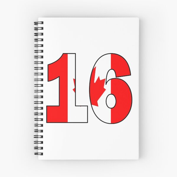 Item preview, Number 16 with Canadian flag on the background designed and sold by AllShirts21.