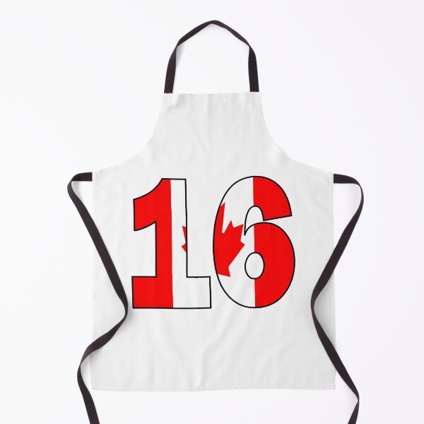 Item preview, Number 16 with Canadian flag on the background designed and sold by AllShirts21.