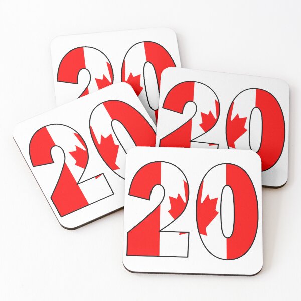 Item preview, Number 20 with Canadian flag on the background designed and sold by AllShirts21.