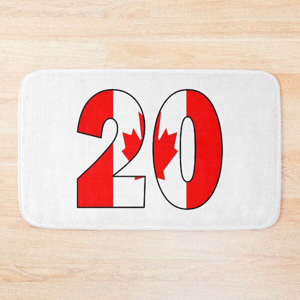Item preview, Number 20 with Canadian flag on the background designed and sold by AllShirts21.