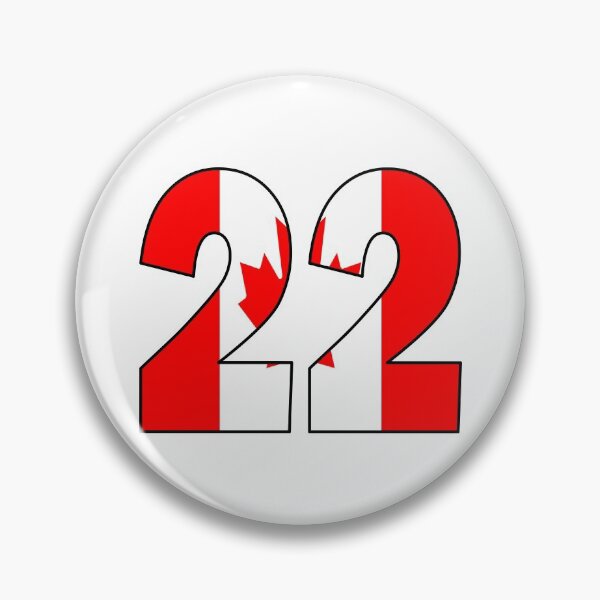 Item preview, Number 22 with Canadian flag on the background designed and sold by AllShirts21.