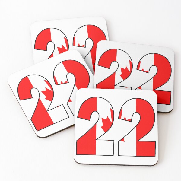 Item preview, Number 22 with Canadian flag on the background designed and sold by AllShirts21.