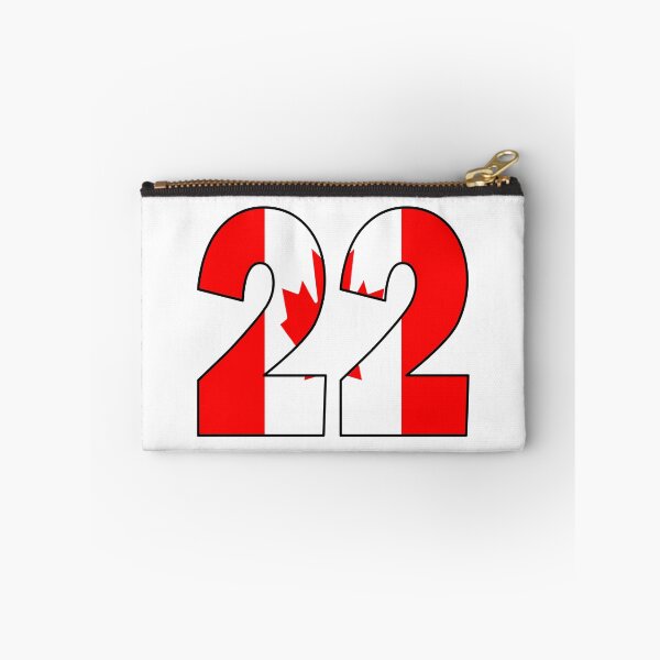 Item preview, Number 22 with Canadian flag on the background designed and sold by AllShirts21.