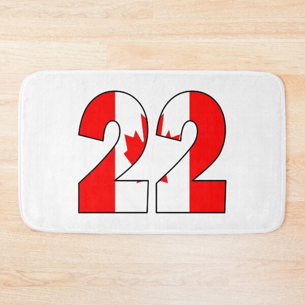 Item preview, Number 22 with Canadian flag on the background designed and sold by AllShirts21.