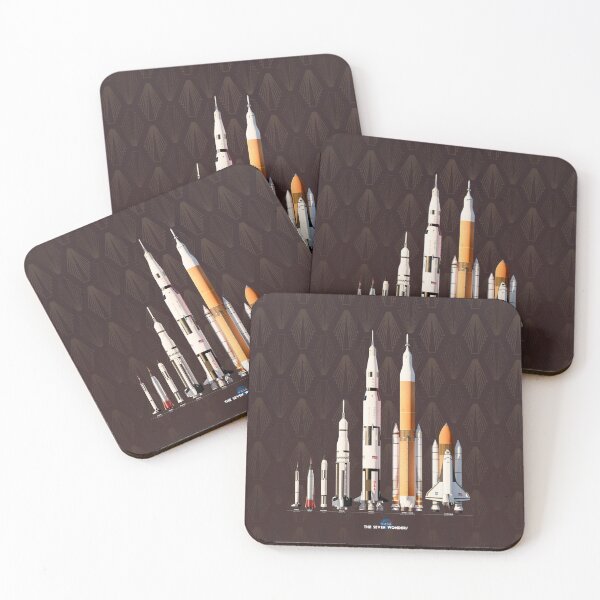 Item preview, NASA Rockets - Brown Background designed and sold by Spacecoco.