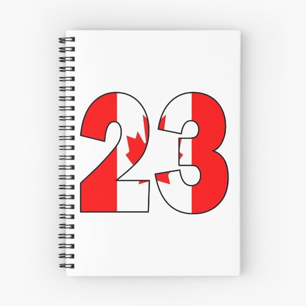 Item preview, Number 23 with Canadian flag on the background designed and sold by AllShirts21.