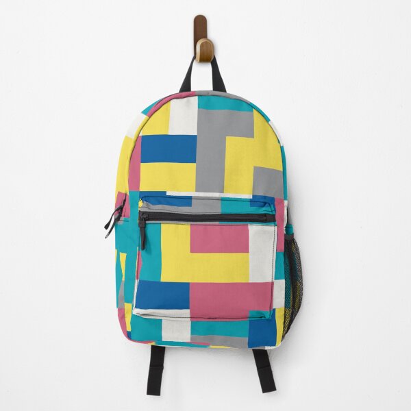 Item preview, Abstract ornament with geometric rectangular shapes in multicolor palette variation designed and sold by acidmit.