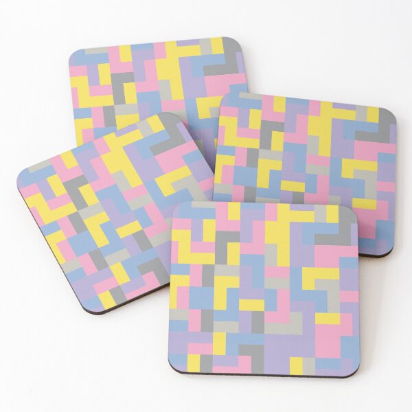 Item preview, Abstract pattern with geometric rectangular shapes in multicolor palette variation designed and sold by acidmit.