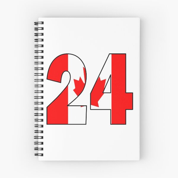 Item preview, Number 24 with Canadian flag on the background designed and sold by AllShirts21.