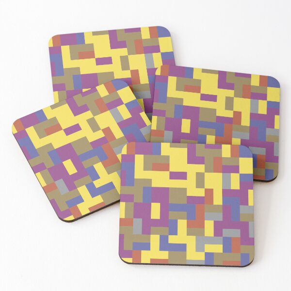 Item preview, Geometric rectangular shapes in abstract mosaic in multicolor palette variation designed and sold by acidmit.