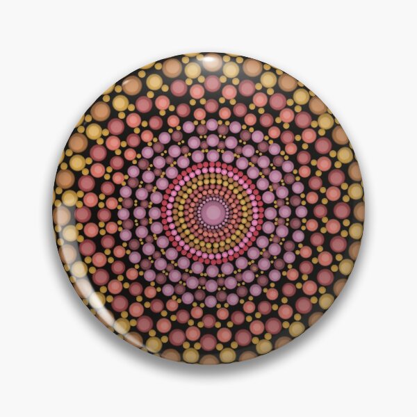 Item preview, Mandala dotpainting design pink and green designed and sold by MandalaStone.