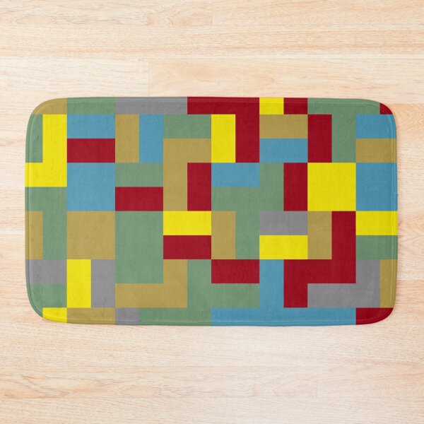Item preview, Geometric rectangular shapes in abstract ornament in multicolor palette variation designed and sold by acidmit.