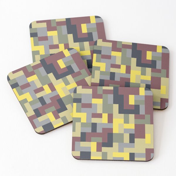 Item preview, Geometric rectangular shapes in abstract pattern in multicolor palette variation designed and sold by acidmit.