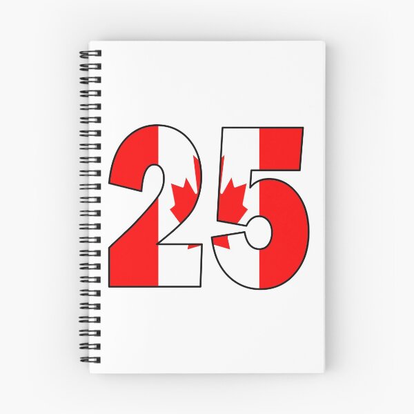 Item preview, Number 25 with Canadian flag on the background designed and sold by AllShirts21.