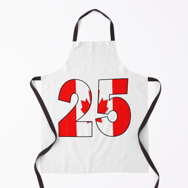 Item preview, Number 25 with Canadian flag on the background designed and sold by AllShirts21.