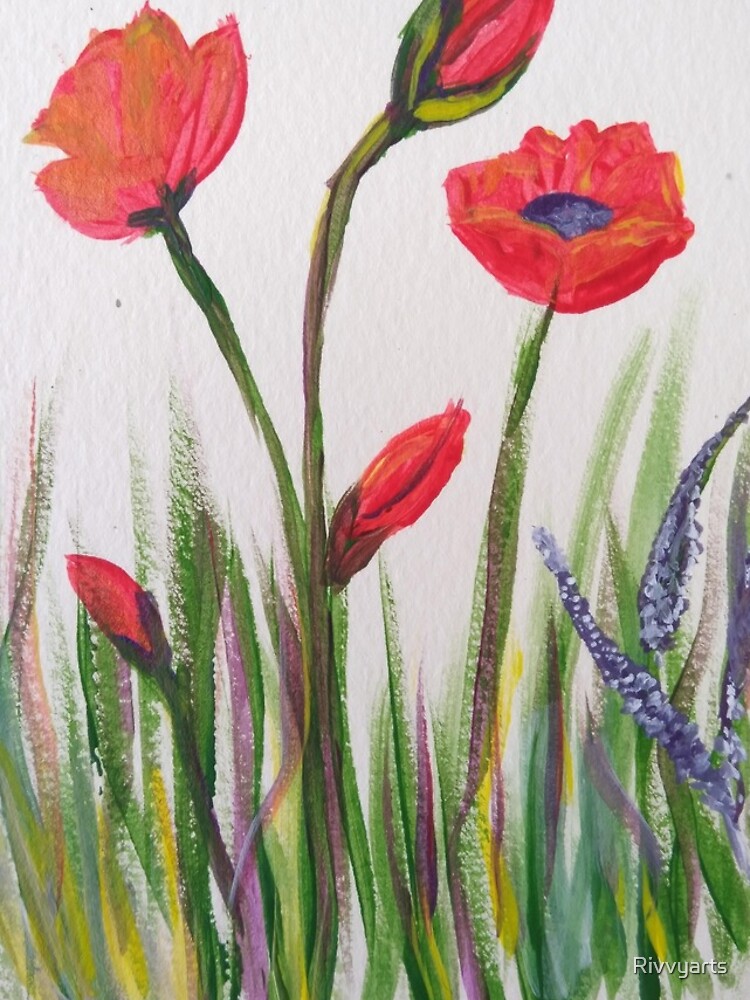 Thumbnail 4 of 4, iPhone Case, Poppies in a field designed and sold by Rockerbellas.