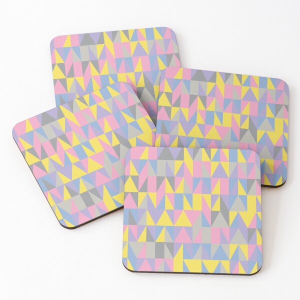 Item preview, Geometric triangular shapes in multicolor palette variation in abstract ornament designed and sold by acidmit.