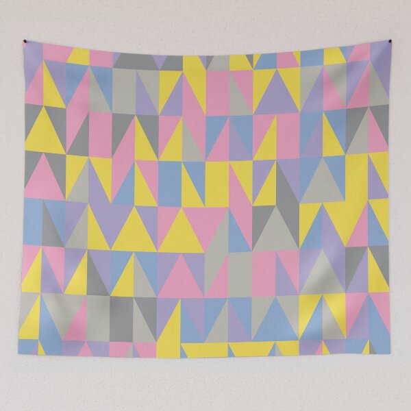 Item preview, Geometric triangular shapes in multicolor palette variation in abstract ornament designed and sold by acidmit.