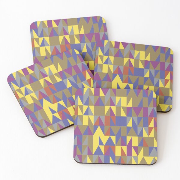 Item preview, Geometric triangular shapes in multicolor palette variation in abstract pattern designed and sold by acidmit.