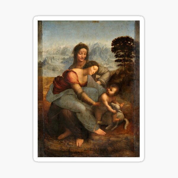 Leonardo da Vinci - Virgin and Child with St Anne Sticker