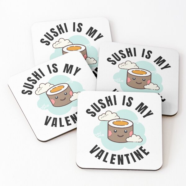 Item preview, sushi is my valentine designed and sold by JaMatt1983.