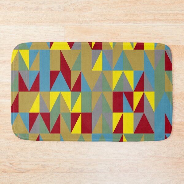 Item preview, Abstract mosaic with geometric triangular elements in multicolor palette variation designed and sold by acidmit.