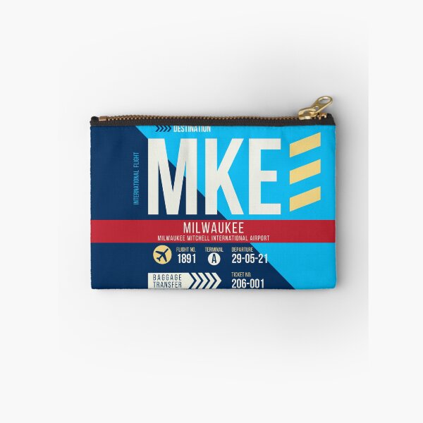 Item preview, Etiqueta de equipaje con código de aeropuerto de Milwaukee (MKE) designed and sold by SLAG-Creative.