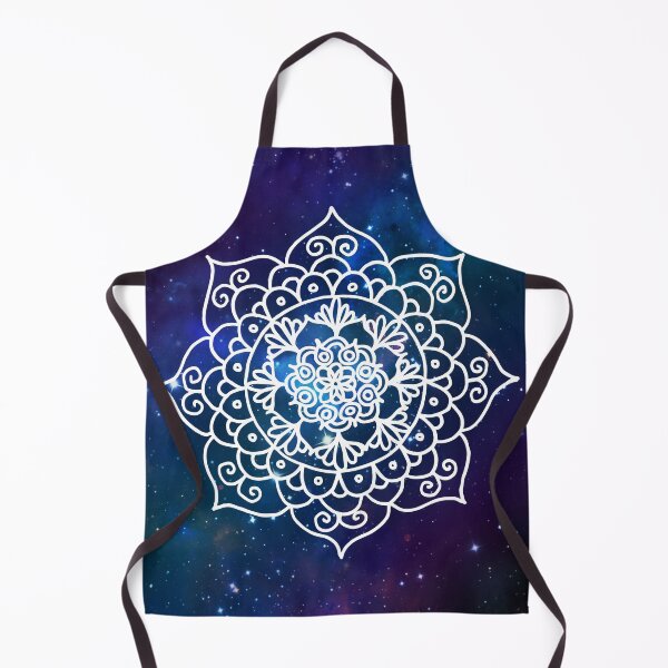 Aperçu de l'œuvre Galaxie Mandala Violet Bleu Espace Nébuleuse Fleur créée et vendue par Julie Erin Designs.