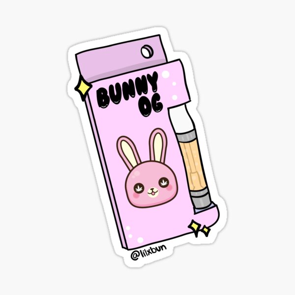 Item preview, Bunny Cart Cute - lilxbun sticker designed and sold by lilxbun.
