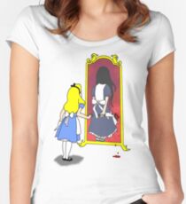 Madness through the looking glass Women's Fitted Scoop T-Shirt