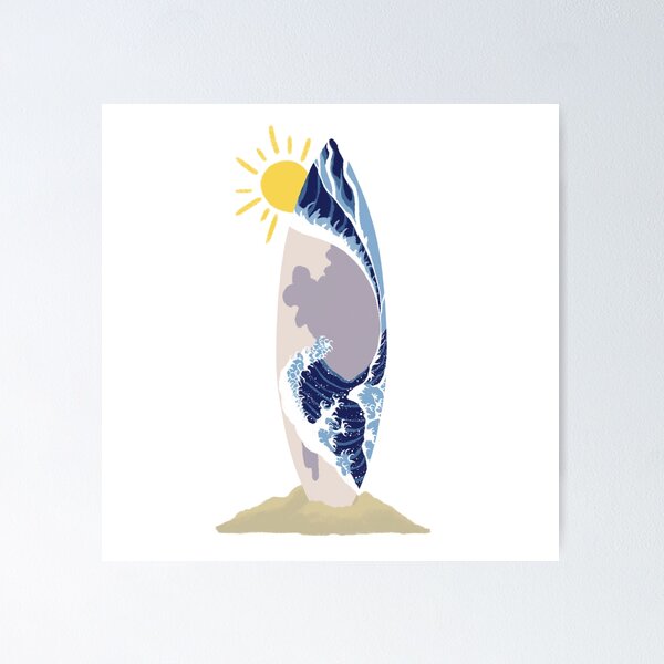 Item preview, Great Wave Surf Board designed and sold by Plutoaddict.