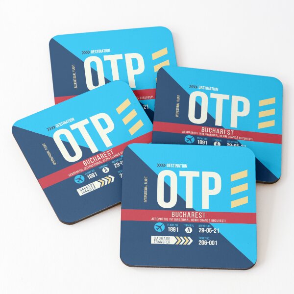 Artikelvorschau, Bukarest (OTP) Flughafencode Gepäckanhänger entworfen und verkauft von SLAG-Creative.