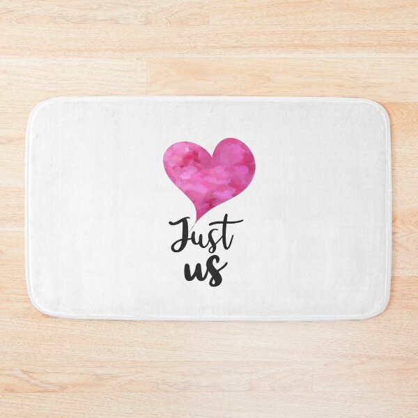 Item preview, Just us with Pink watercolor Heart - Valentines day Anniversary Romance Love Celebrations designed and sold by Star58.
