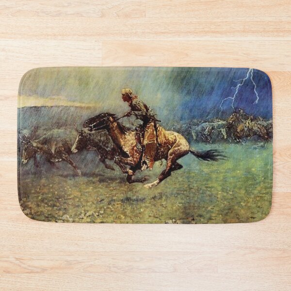 Item preview, Frederick Remington Western Art “The Stampede” designed and sold by PatricianneK.