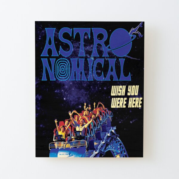 Affiche de concert Travis Astroworld Impression montée sur bois