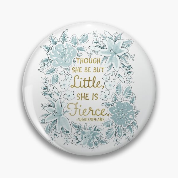 Item preview, Though She Be But Little, She is Fierce: Shakespeare Quote Typography | Mint & Gold designed and sold by KearonAlexandra.