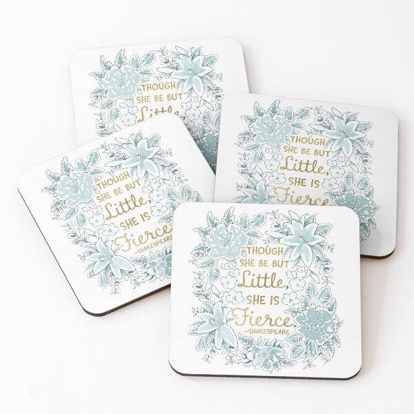 Item preview, Though She Be But Little, She is Fierce: Shakespeare Quote Typography | Mint & Gold designed and sold by KearonAlexandra.