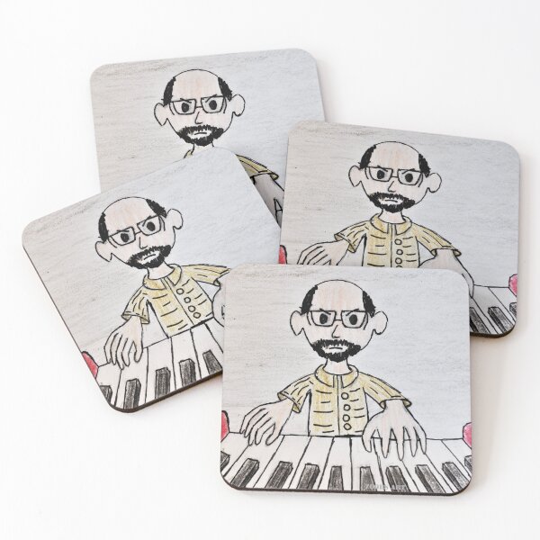 Item preview, George Winston Plays the Red Piano Jazz Artist Comic Music Graphic designed and sold by GrudleBay.