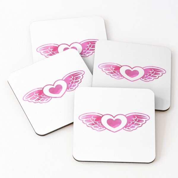 Item preview, Pink Heart with Wings - Valentines day Anniversary Romance Love Celebrations designed and sold by Star58.