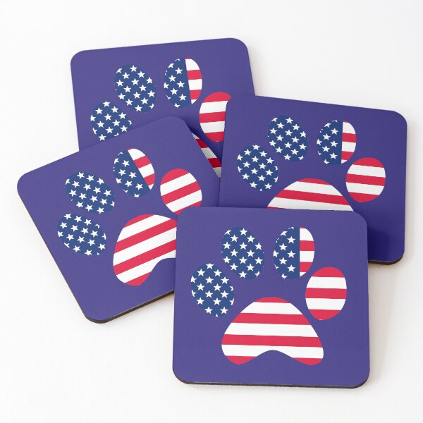 Item preview, AMERICAN FLAG U.S.A DOG CAT PAW PRINT designed and sold by AubrieBea.