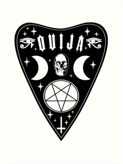 Ouija Planchette Art Print By Necroticart Redbubble