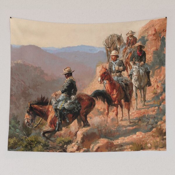 Item preview, Frederick Remington Western Art “With the 10th Cavalry” designed and sold by PatricianneK.