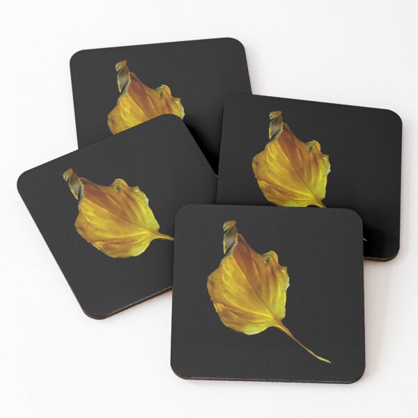 Item preview, Yellow Leaf on Black  designed and sold by AMGImpressions.