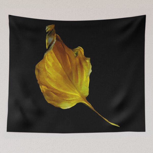 Item preview, Yellow Leaf on Black  designed and sold by AMGImpressions.