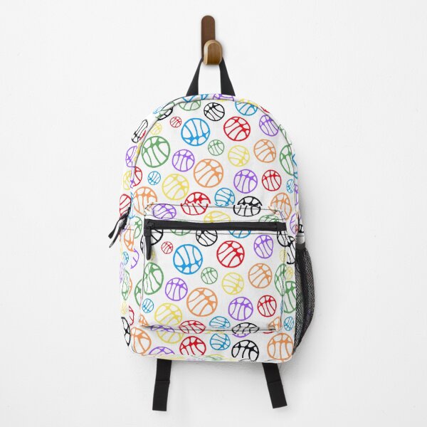 Item preview, Colorful Basketball Ball Pattern on White designed and sold by OneLook.