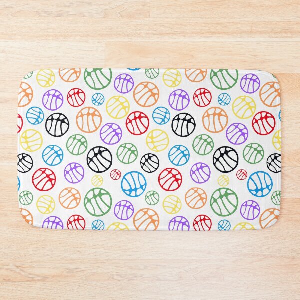 Item preview, Colorful Basketball Ball Pattern on White designed and sold by OneLook.