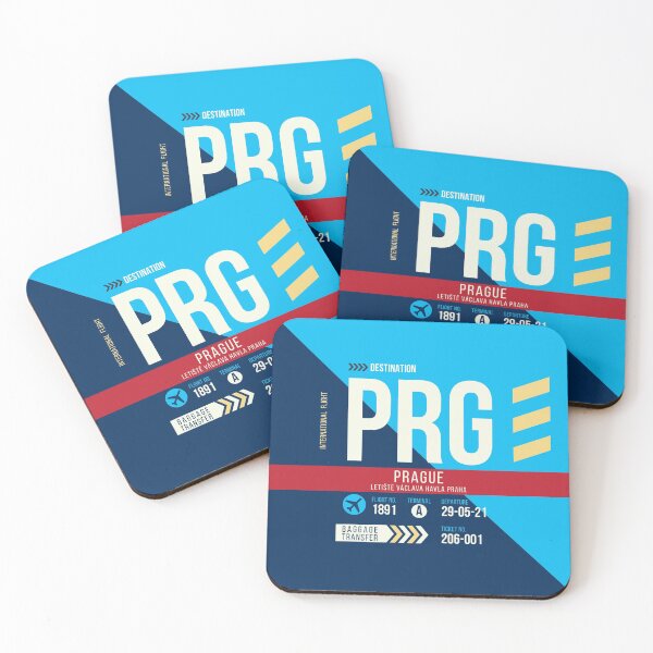 Item preview, Prague (PRG) Airport Code Baggage Tag designed and sold by SLAG-Creative.