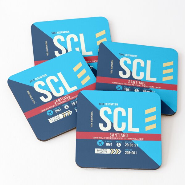 Item preview, Santiago de Chile (SCL) Airport Code Baggage Tag designed and sold by SLAG-Creative.
